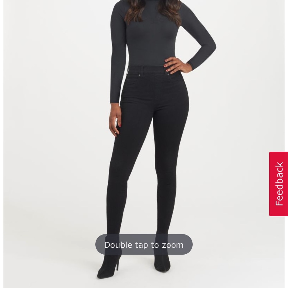 Spanx black skinny jeans. Small petite. NWT